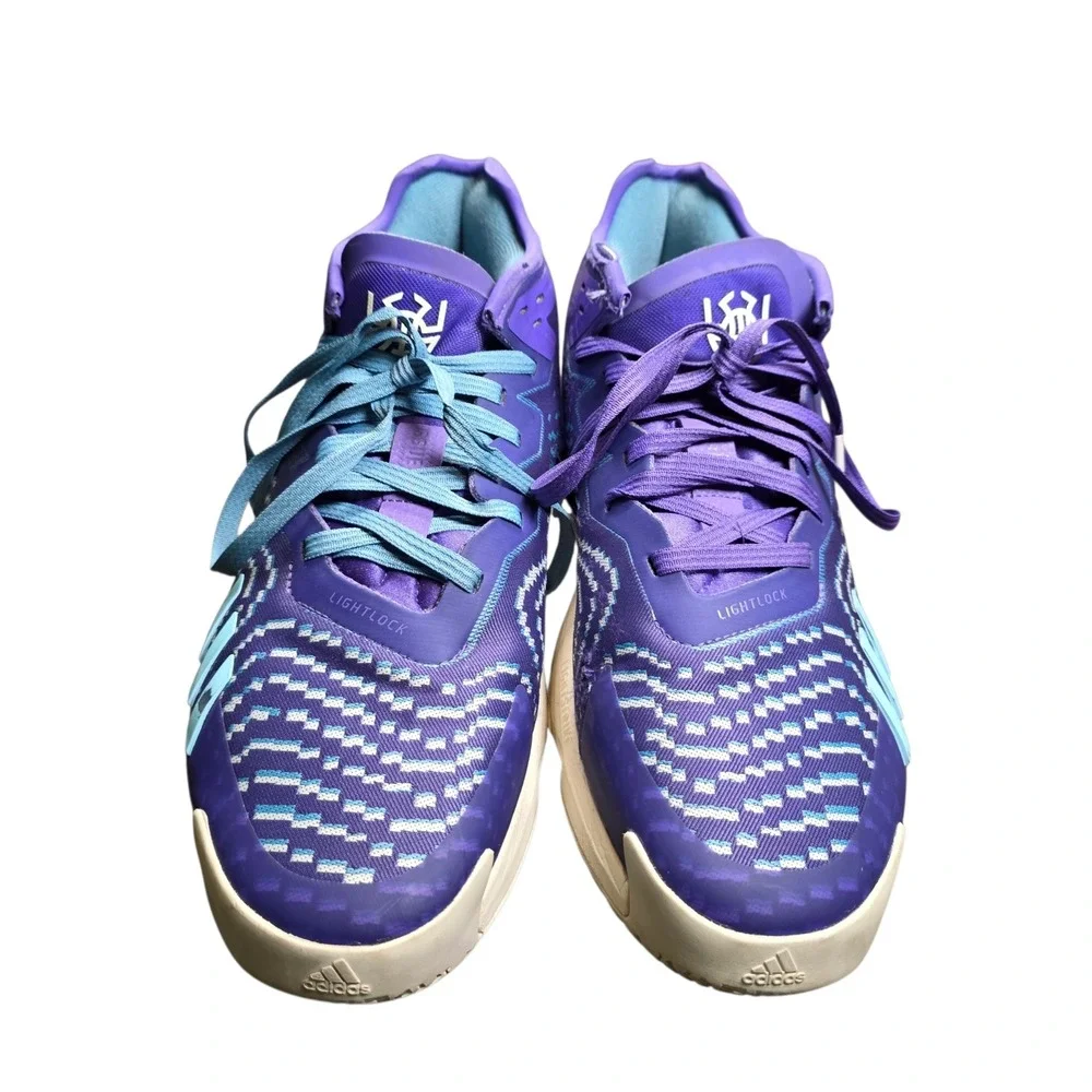 Adidas DON Issue 4 Basketball Shoes Purple Blue Throwback Utah Jazz Mens 14